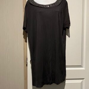 Libby Edelman Black Mini Dress with Sequin Detail